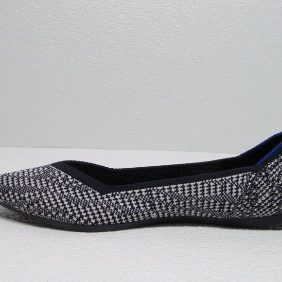 Rothy’s The Point Black White Houndstooth Flats Pointed Toe size 9 - Picture 7 of 9